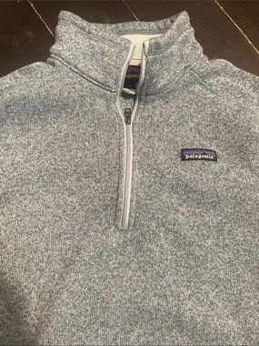 Patagonia Kids XL Light Gray Half-Zip Fleece Pullover (fits like women’s small)